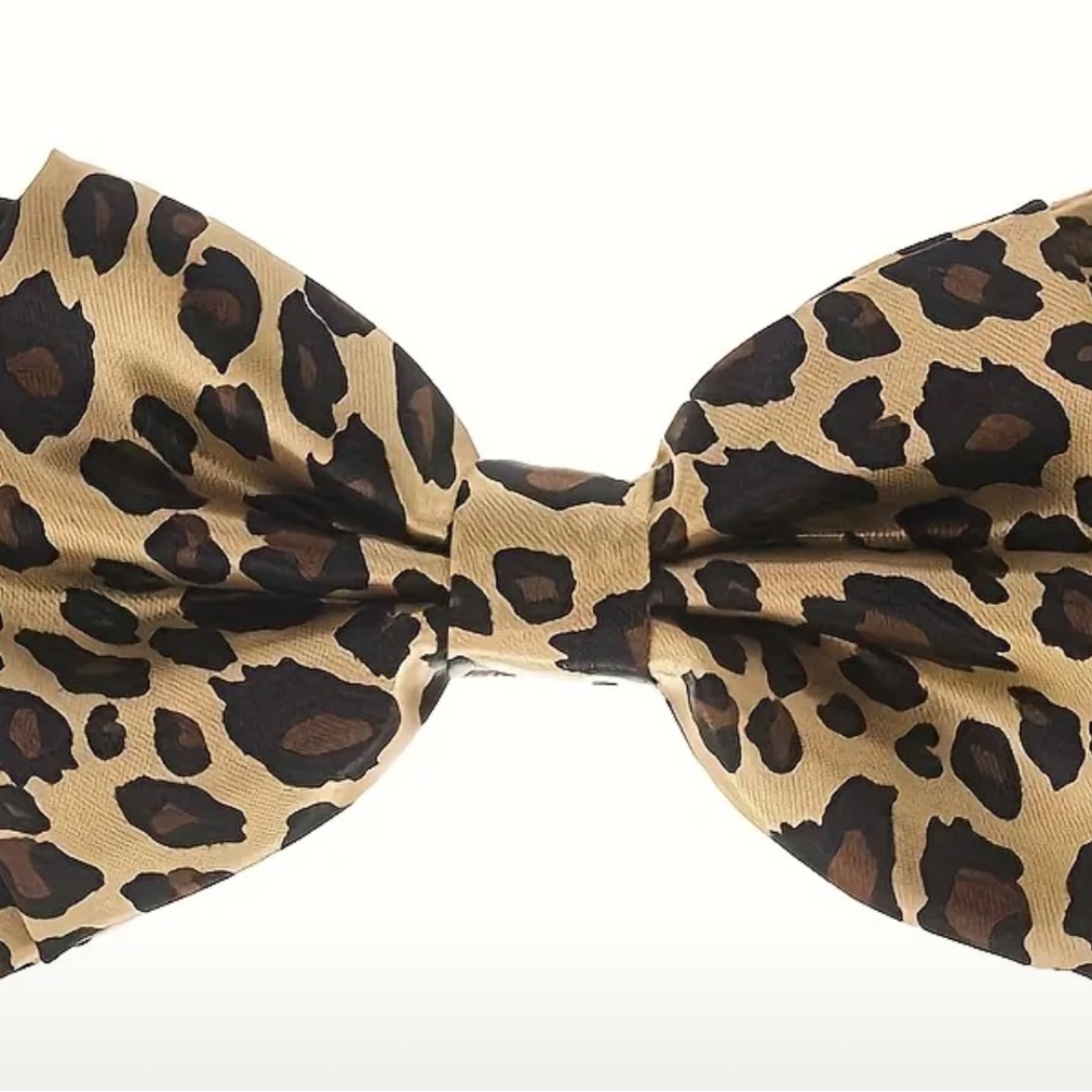 Tan and Brown Leopard Print Tie Accessory